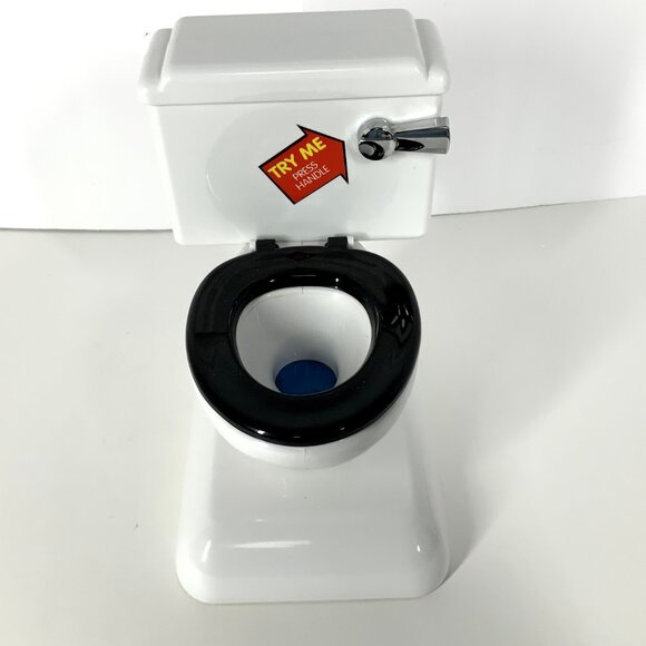 Original 1994 TOILET COIN BANK Makes Real Flushing Sound Novelty Commode Bank - Picture 9 of 10